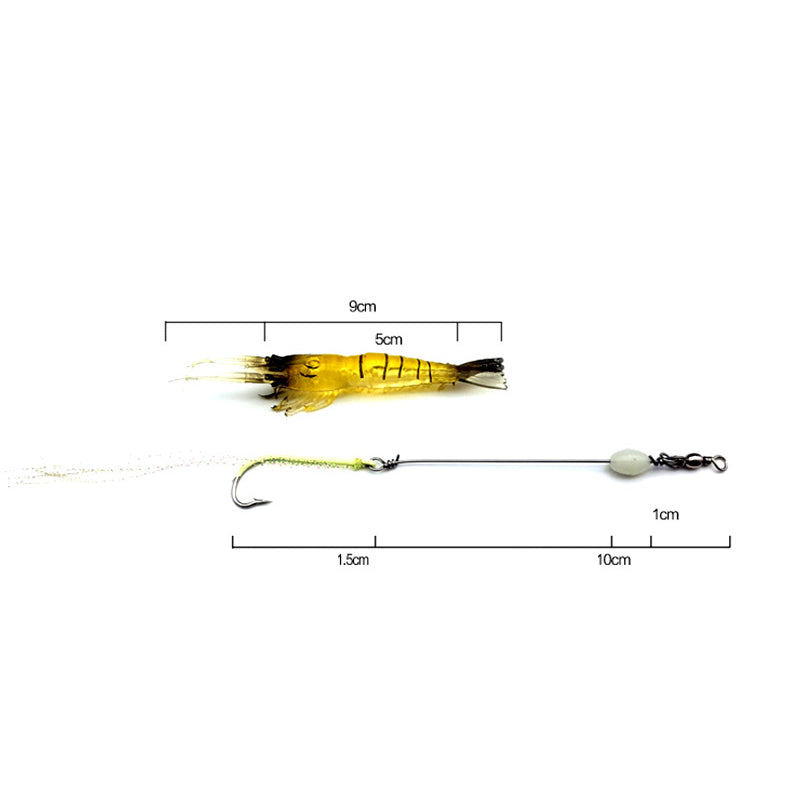Soft Plastic Fishing Lures 6PCS Glow Eyes Bait for Bream Flathead Whiting