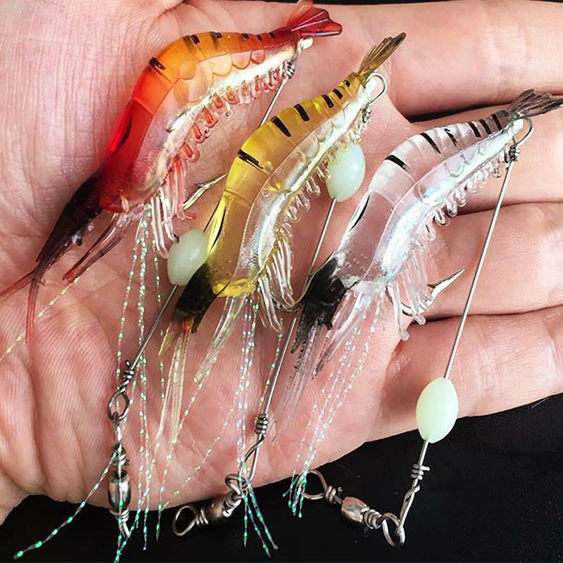 Soft Plastic Fishing Lures 6PCS Glow Eyes Bait for Bream Flathead Whiting