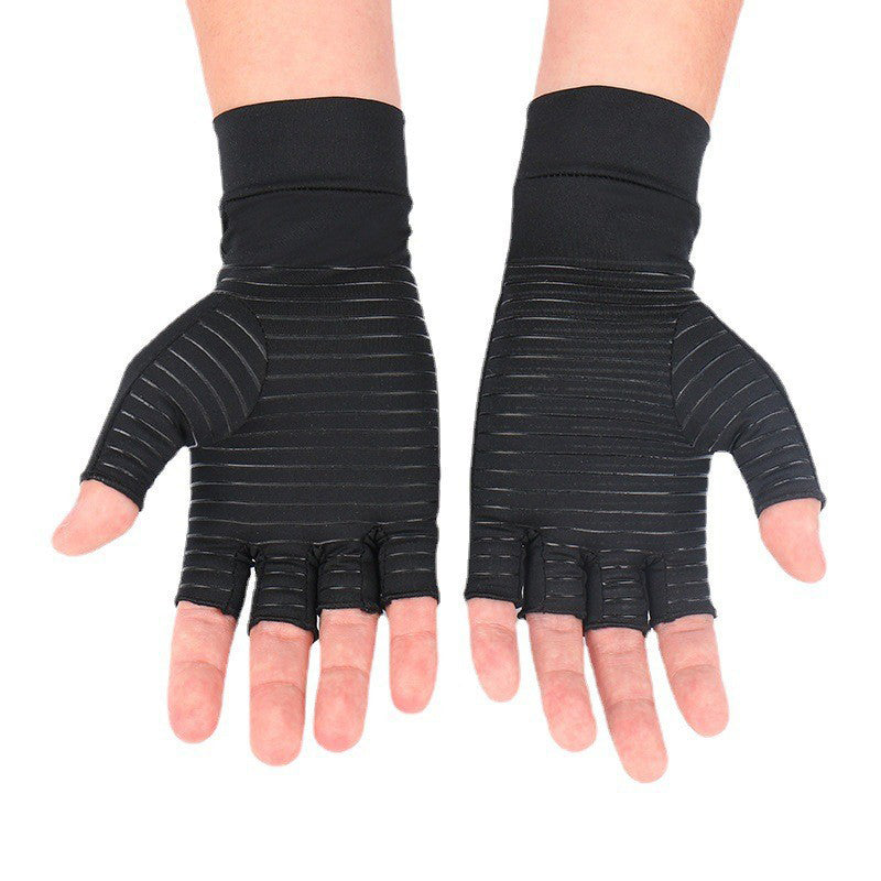 Copper Arthritis Compression Gloves Fingerless Pain Relief Support