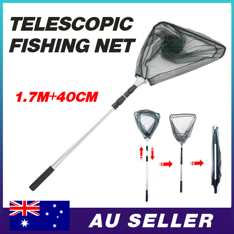 1.7M Telescopic Fishing Landing Net Foldable Aluminium Handle