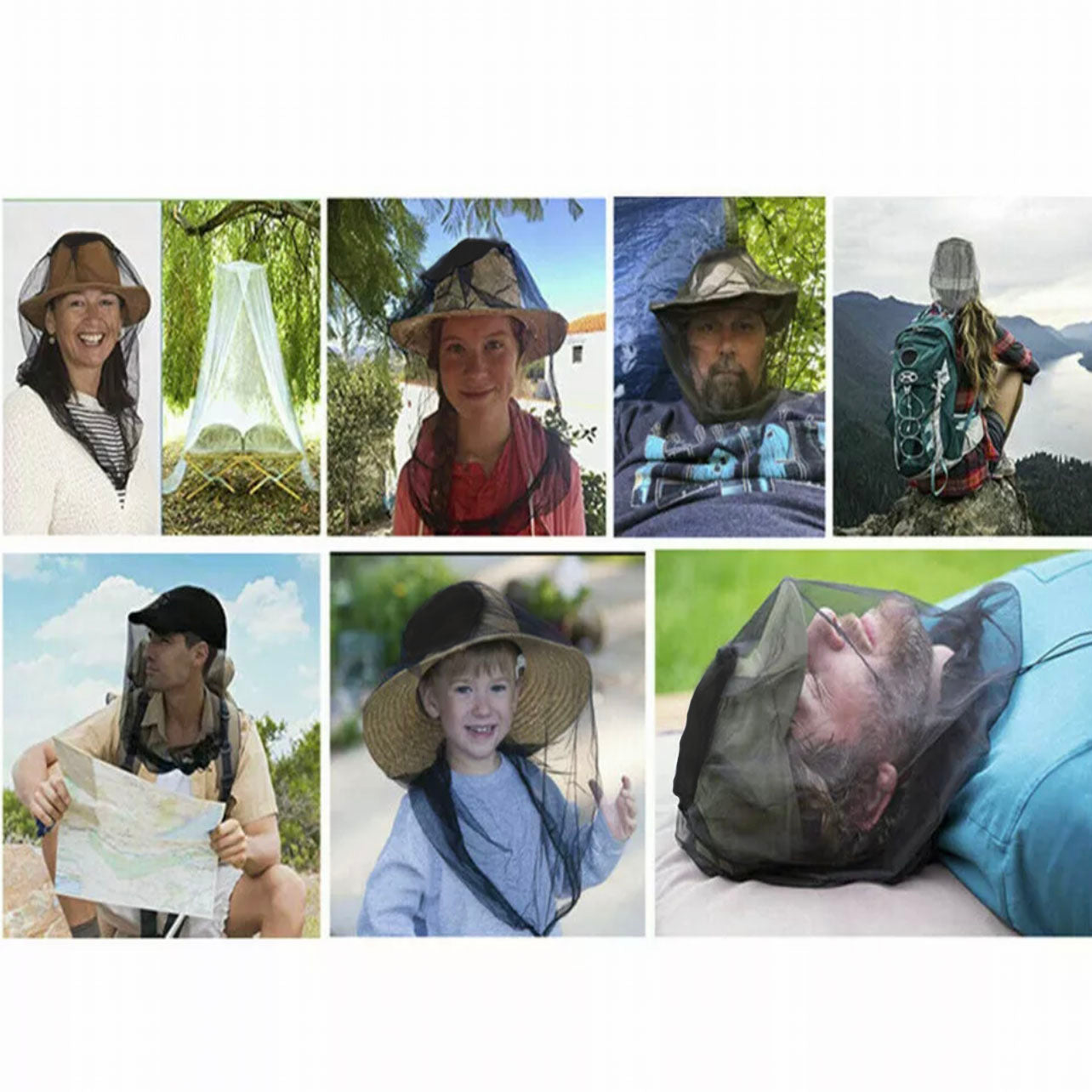 Mosquito Head Net Insect Protection For Camping And Fishing