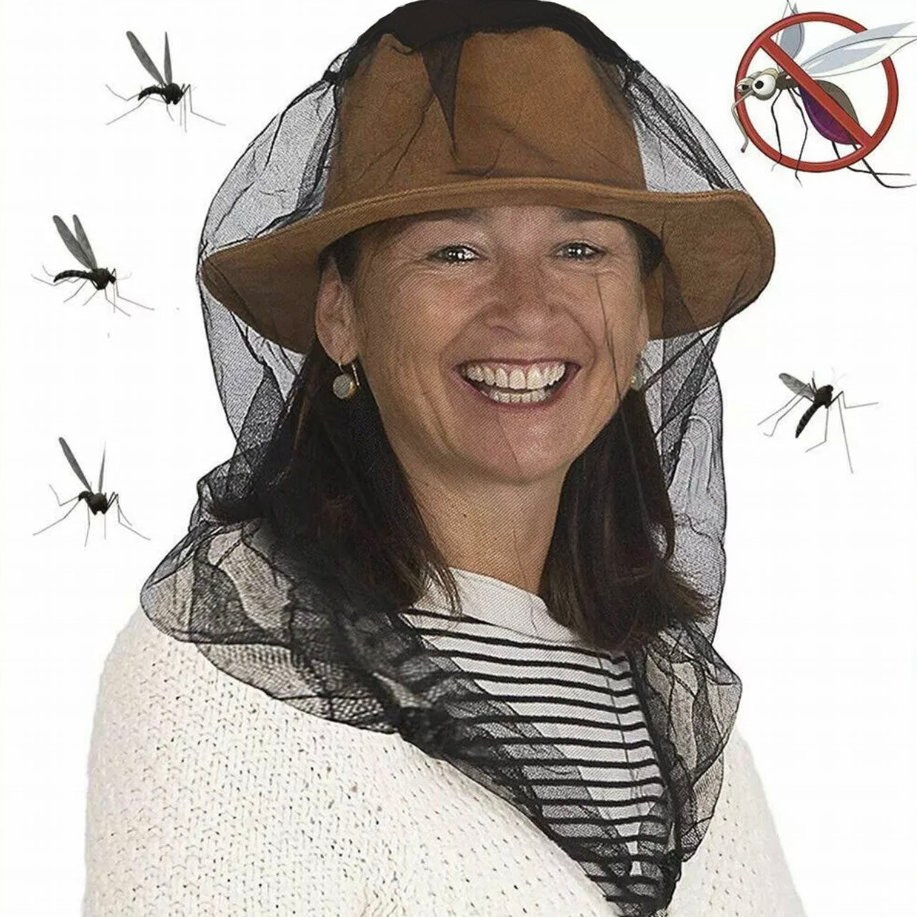 Mosquito Head Net Insect Protection For Camping And Fishing