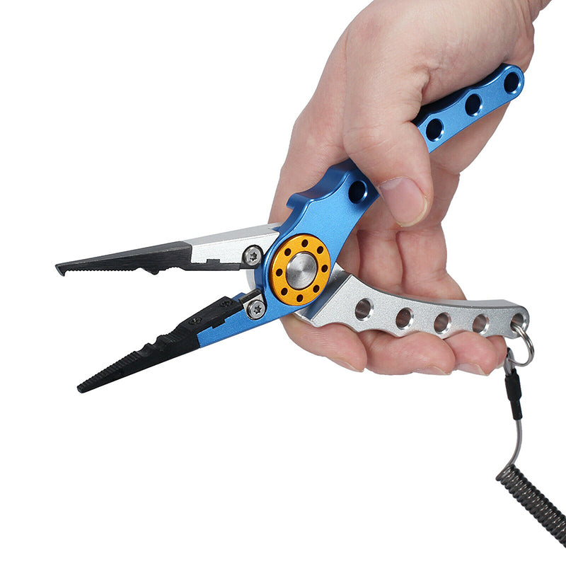 Aluminium Fishing Pliers with Cutter Split Ring Crimper & Case