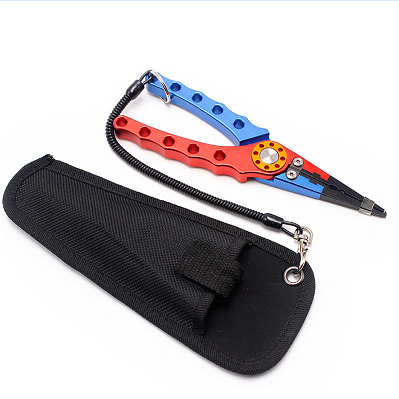 Aluminium Fishing Pliers with Cutter Split Ring Crimper & Case