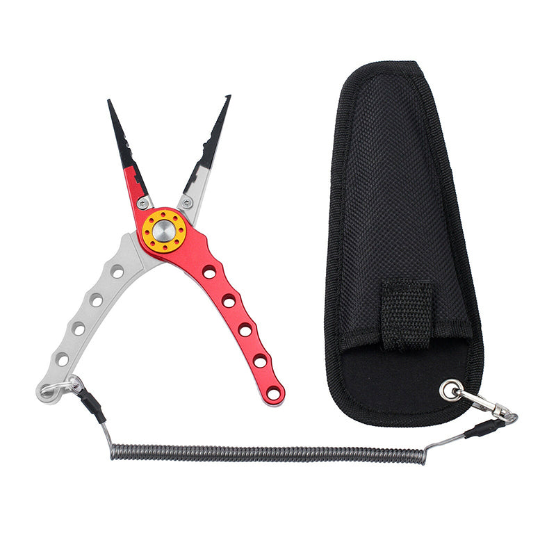 Aluminium Fishing Pliers with Cutter Split Ring Crimper & Case