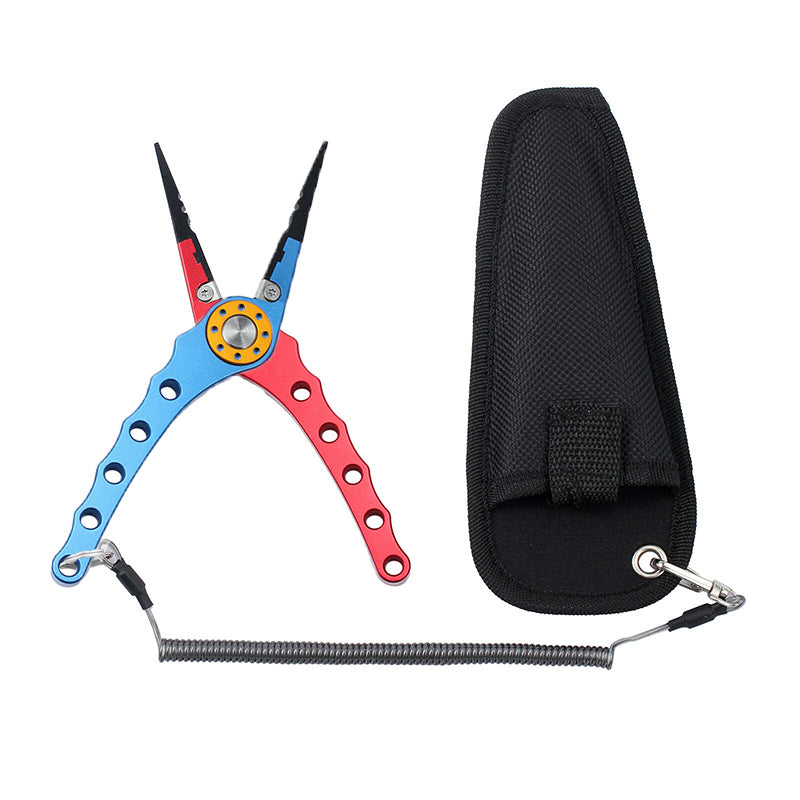 Aluminium Fishing Pliers with Cutter Split Ring Crimper & Case