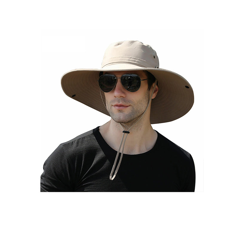 Outdoor Sun Hat with Wide Brim UV Protection and Mesh Ventilation