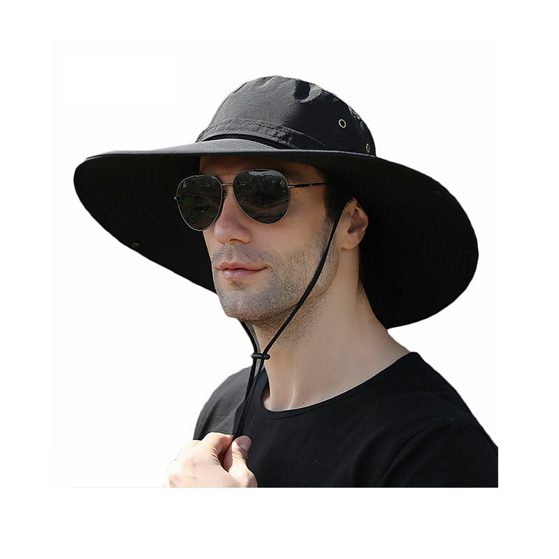 Outdoor Sun Hat with Wide Brim UV Protection and Mesh Ventilation