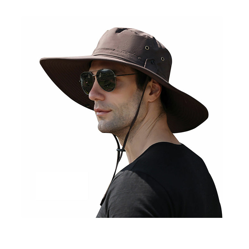 Outdoor Sun Hat with Wide Brim UV Protection and Mesh Ventilation