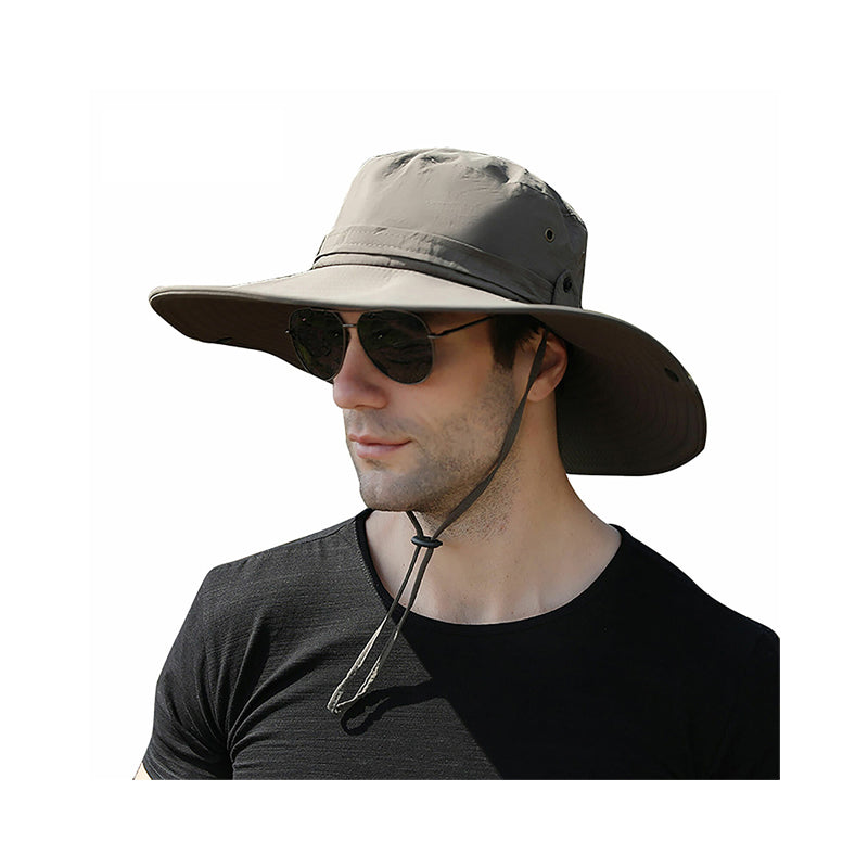 Outdoor Sun Hat with Wide Brim UV Protection and Mesh Ventilation