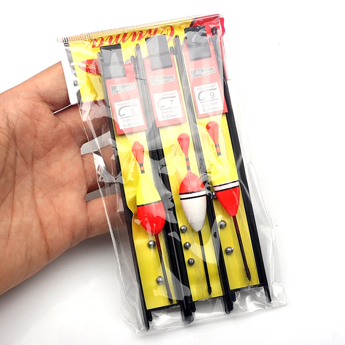 Fishing Floats Set 6Pcs With Pre Tied Hooks For Freshwater Saltwater