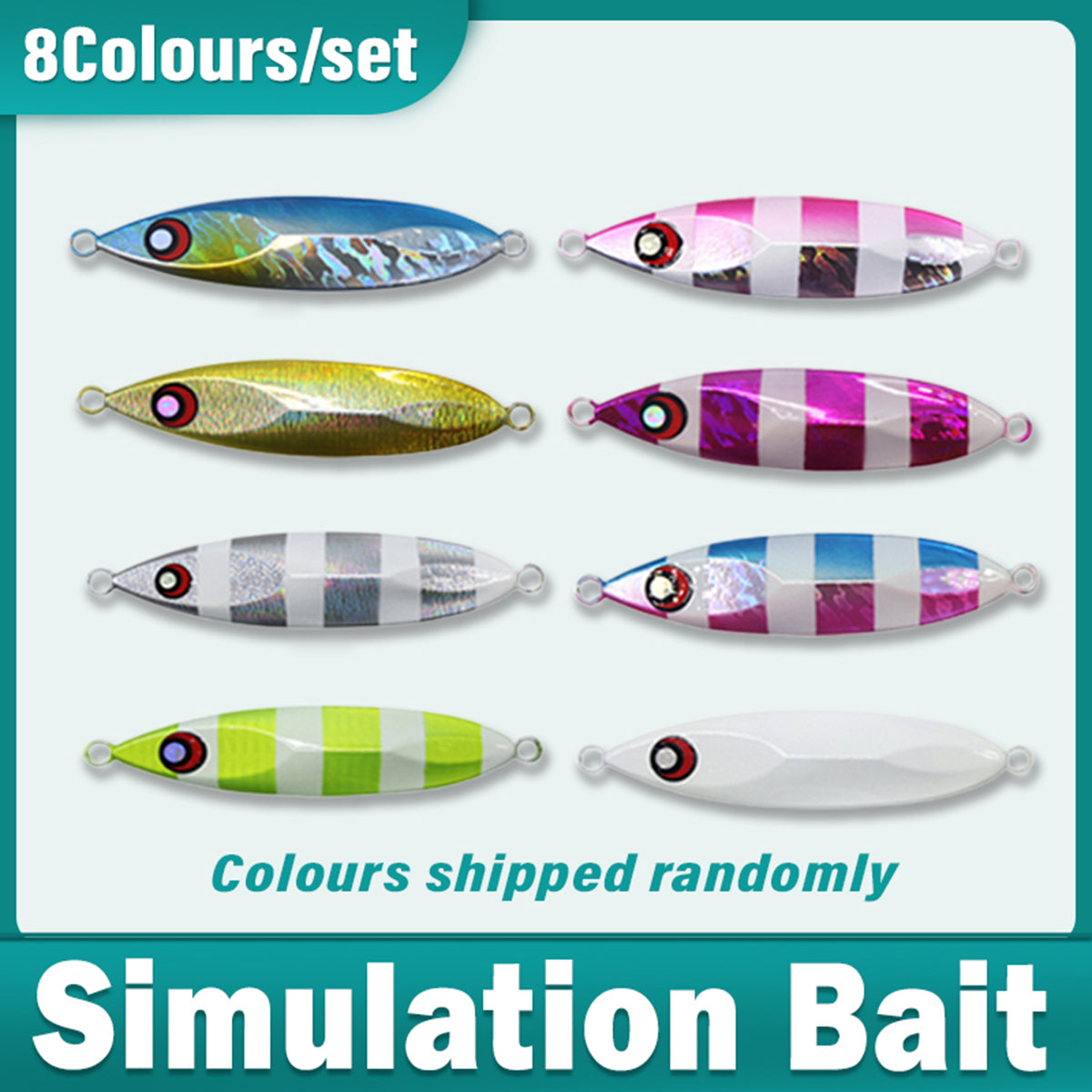 Saltwater Metal Fishing Lures Set – 8pcs Glow Jig Baits