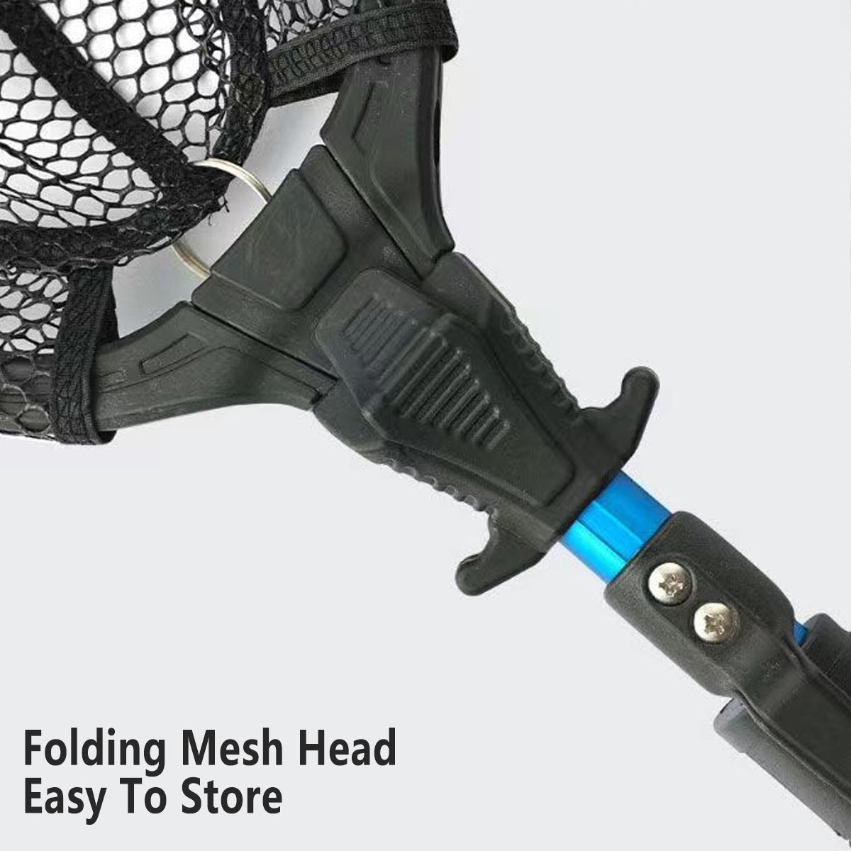 Folding Fishing Net Telescopic Aluminum Alloy Scoop Net Handheld Triangle Mesh