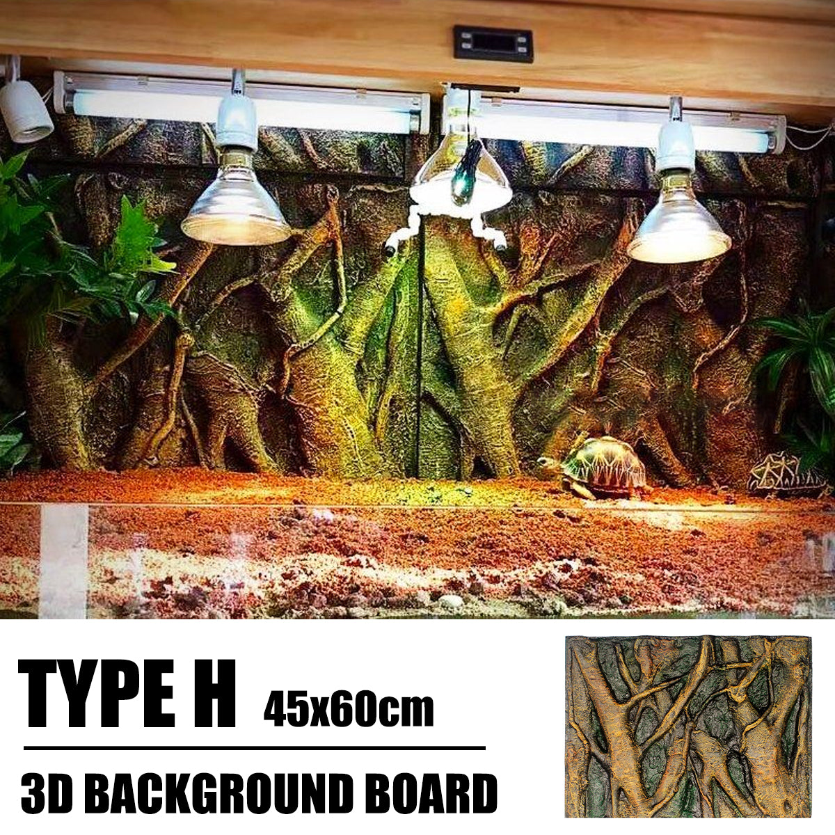 3D Foam Reptile Tank Background Board