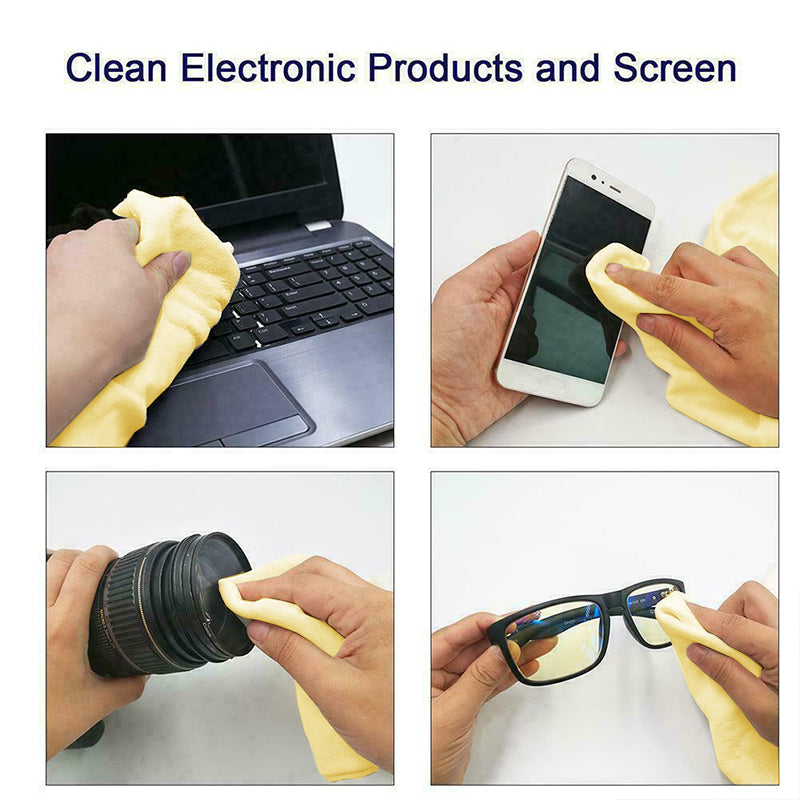 3PCS Synthetic Chamois Cloths Car Drying & Polishing Towel Set
