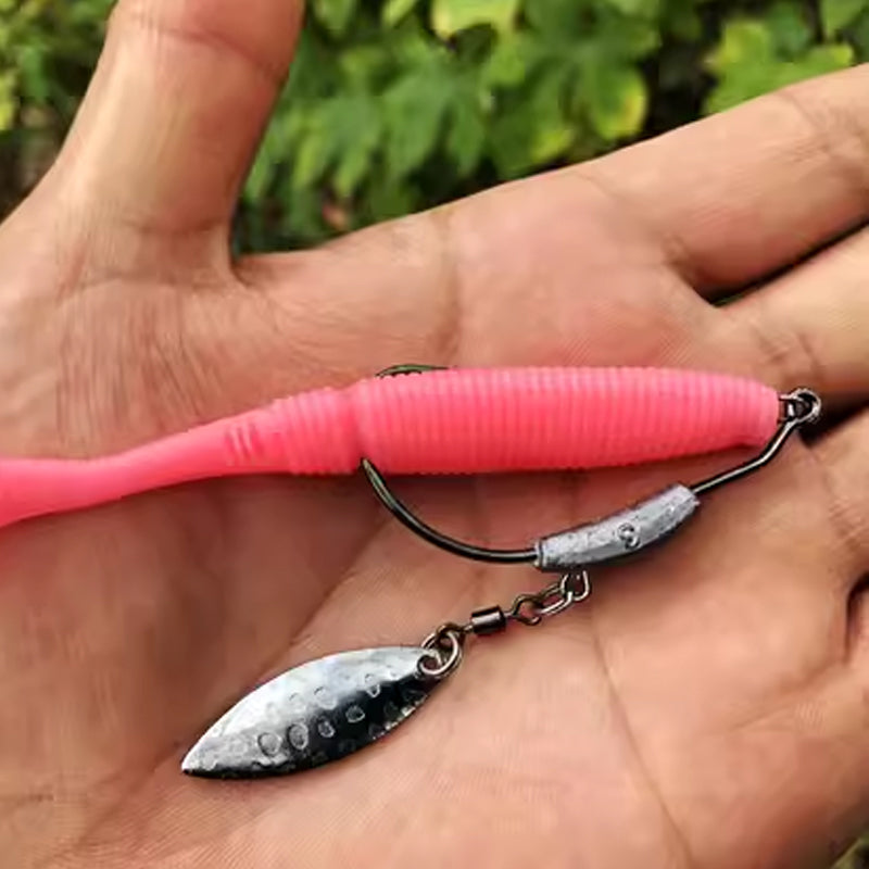 Weedless Jighead Hook Set Swimmer Worm Hooks 1/0–3/0