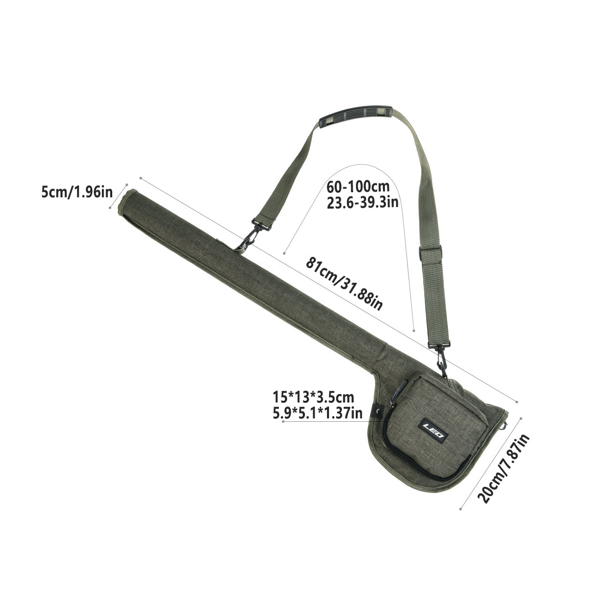 Fly Fishing Rod Tube Bag Hard Case Fishing Gear Storage Carrier Travel Set Use