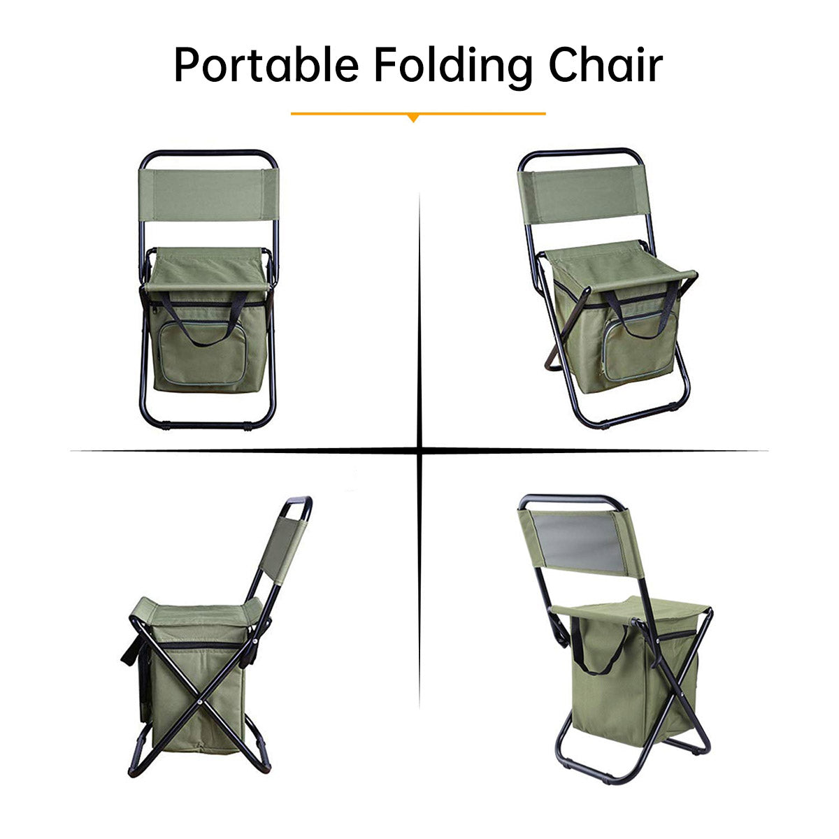 Folding Camping Chair Backpack Lightweight Outdoor Fishing Stool Portable Seat