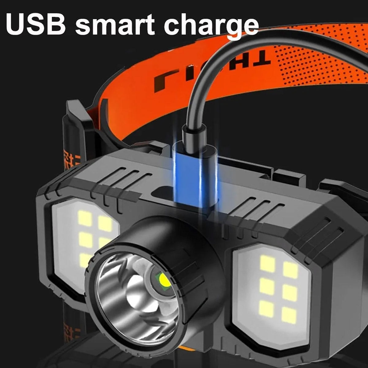 USB Rechargeable LED Headlamp Waterproof Outdoor Light