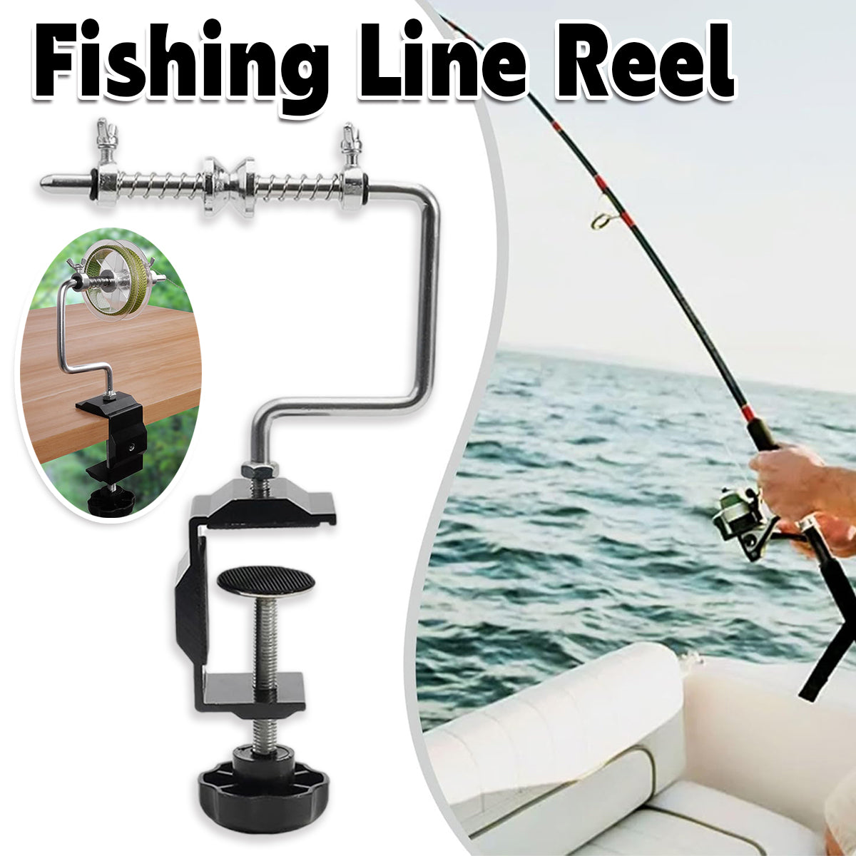 Fishing Line Winder Reel – Adjustable Aluminum Spooling Tool