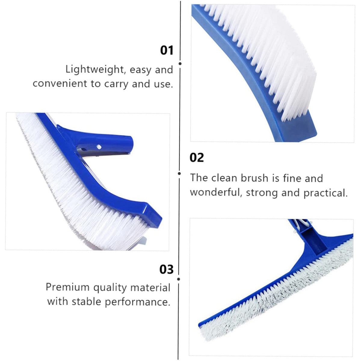 18 Inch Pool Cleaning Brush Heavy Duty For Pools Ponds And Spas