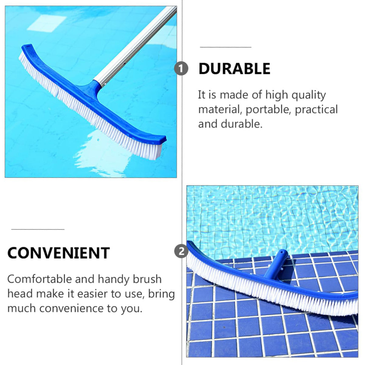 18 Inch Pool Cleaning Brush Heavy Duty For Pools Ponds And Spas