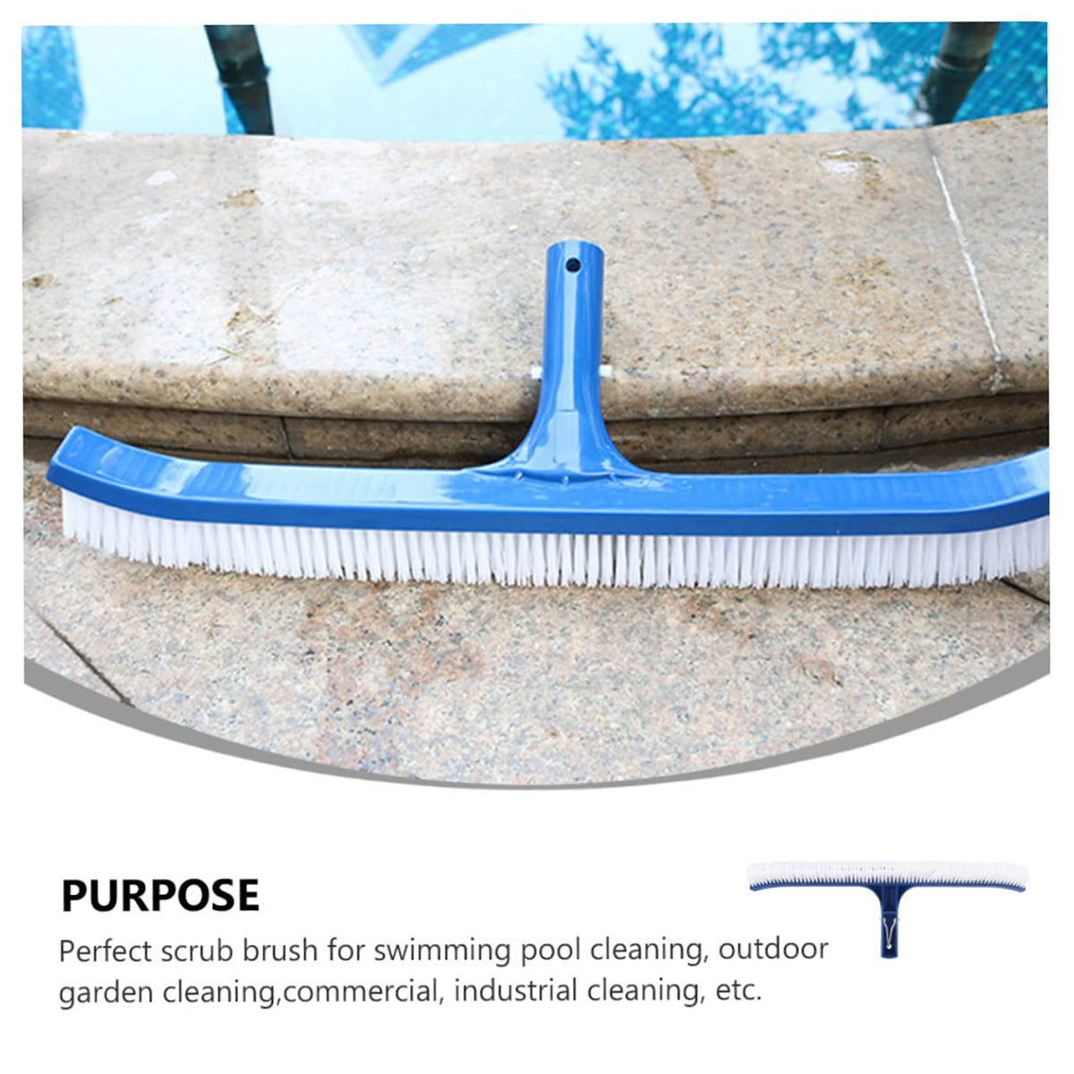 18 Inch Pool Cleaning Brush Heavy Duty For Pools Ponds And Spas