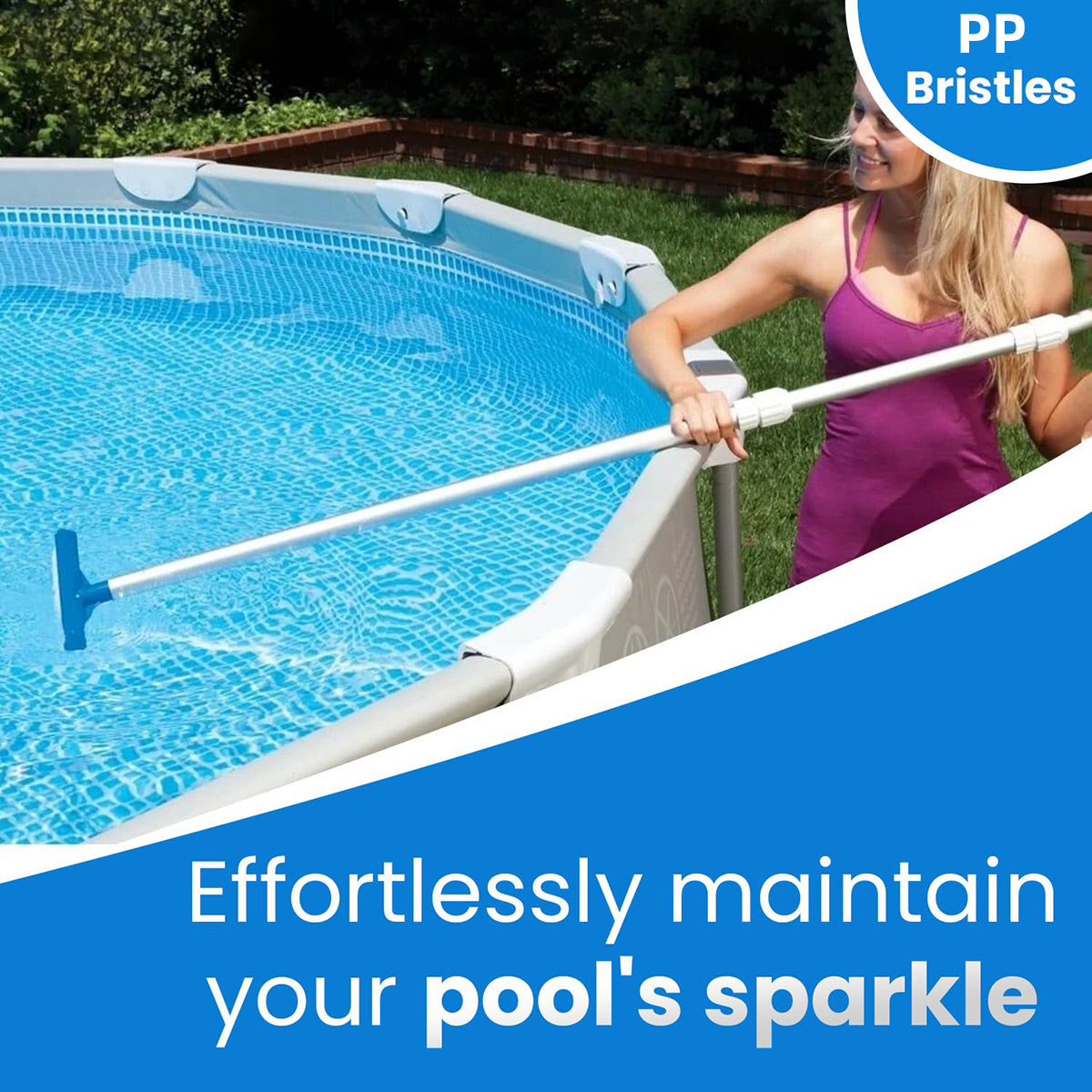 18 Inch Pool Cleaning Brush Heavy Duty For Pools Ponds And Spas