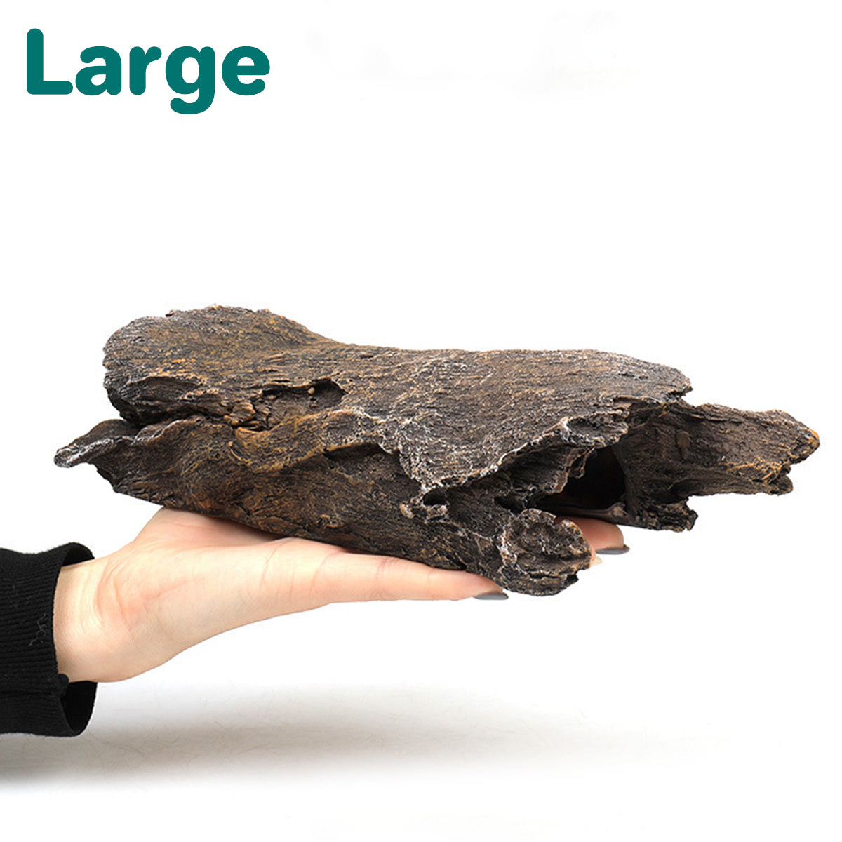 Reptile Hideout Cave Bark Style Resin Habitat Decoration