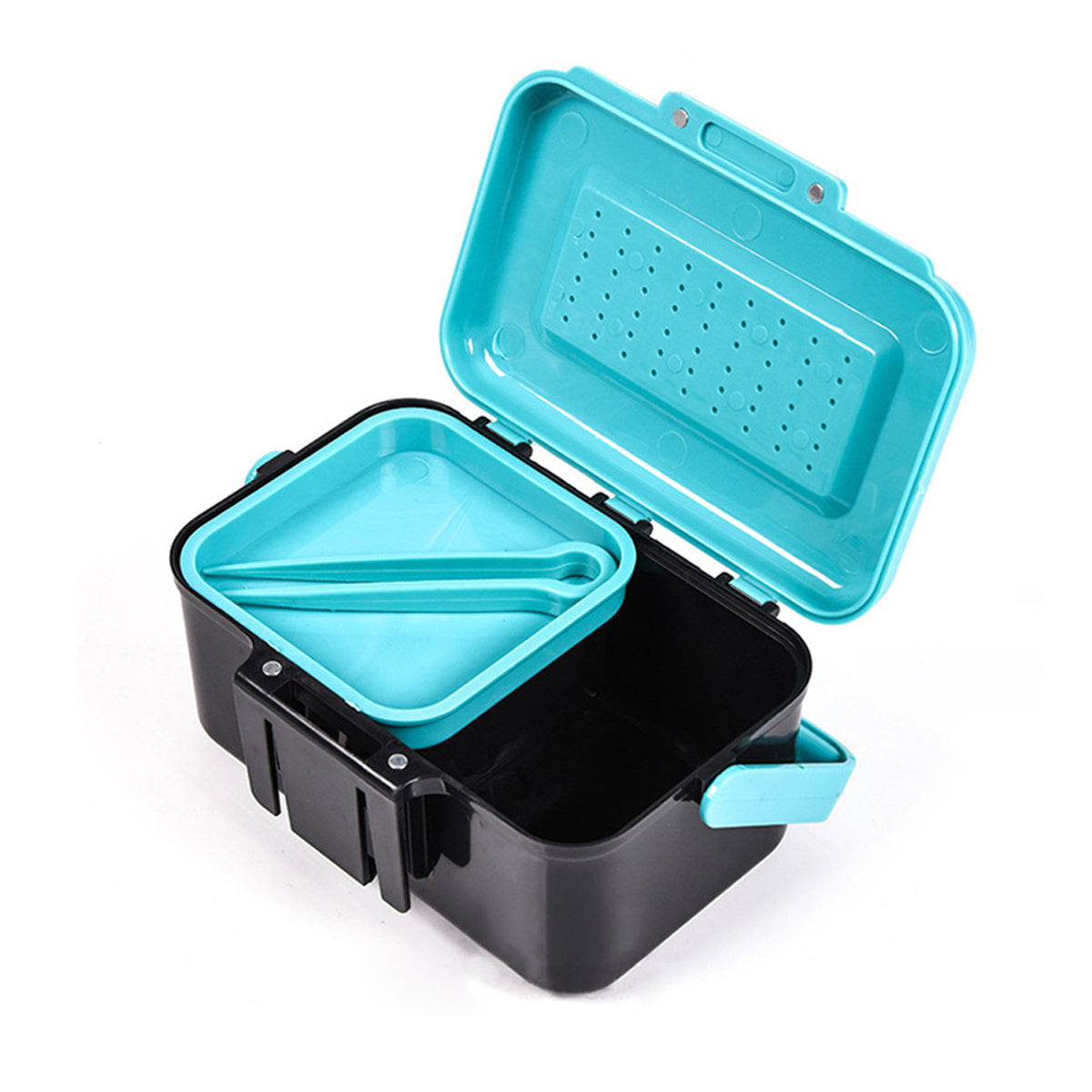 Red Worm Bait Box Large Fishing Tackle Container Moisture Retention Live Storage