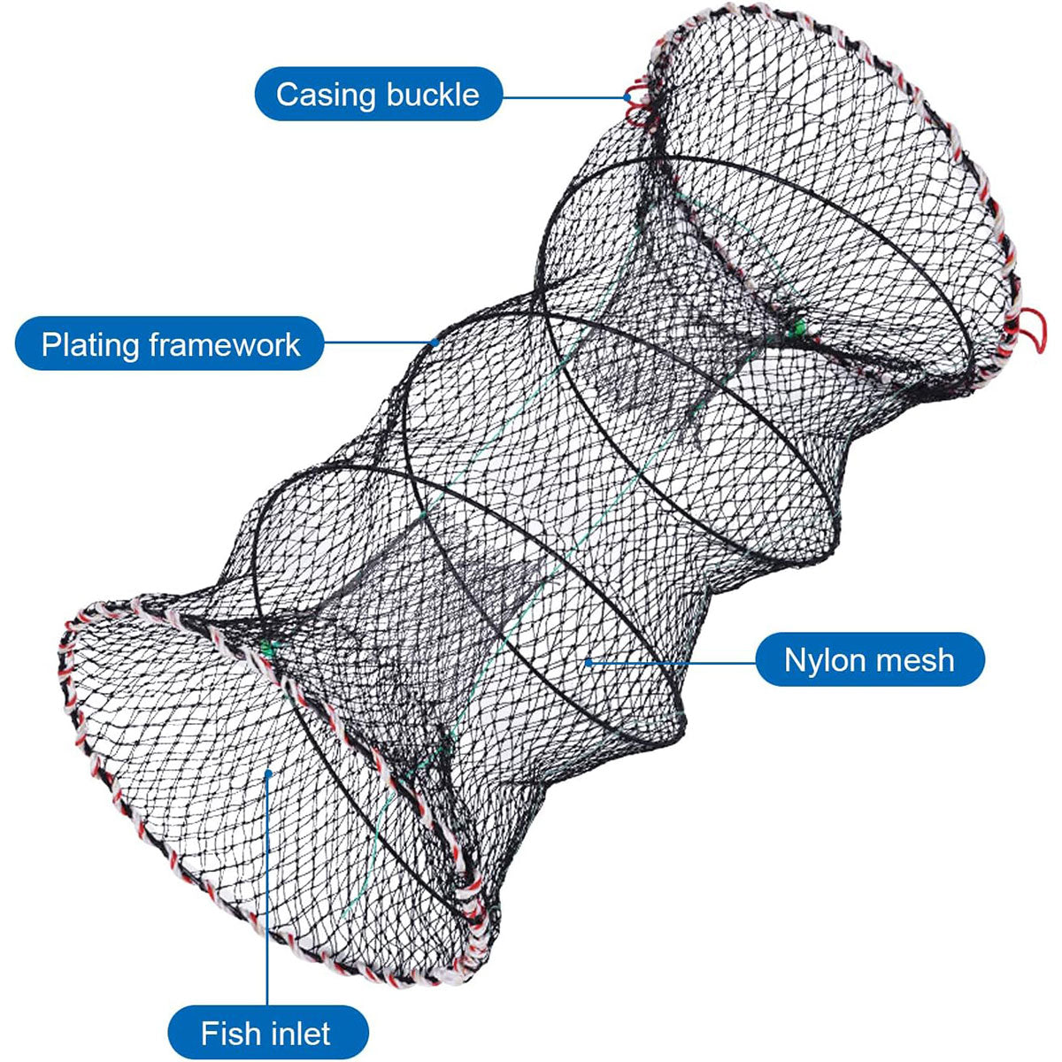 2PCS Shrimp Crab Lobster Fishing Net Trap Set