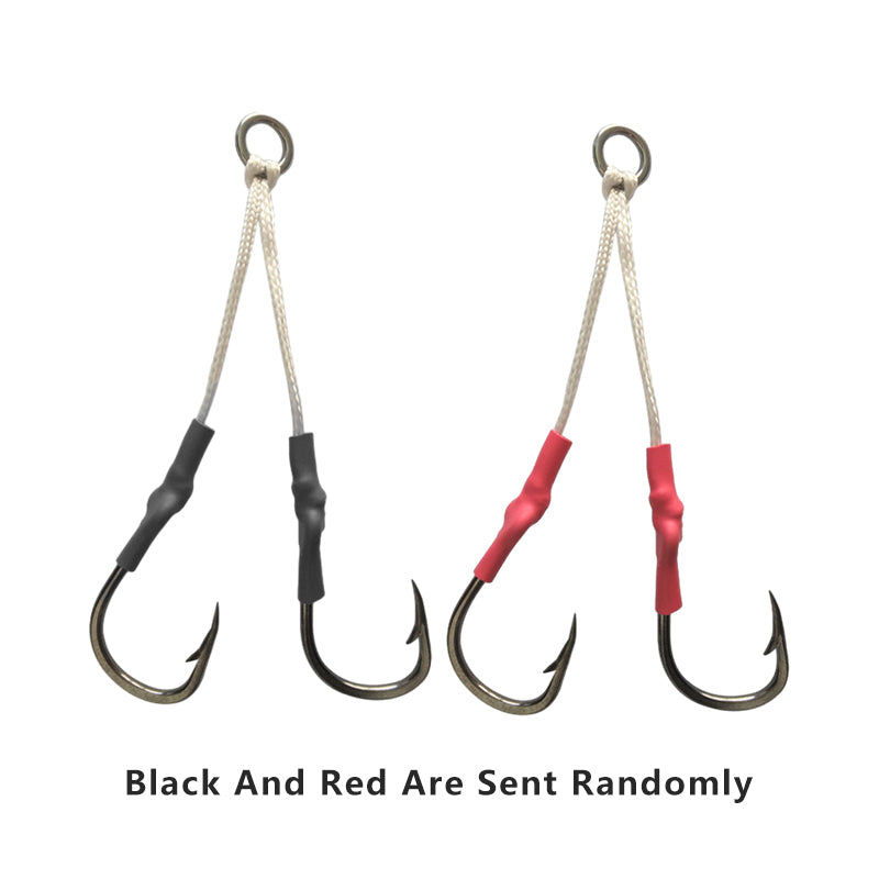 4PCS Twin Assist Jig Hooks for Micro & Slow Pitch Jigs