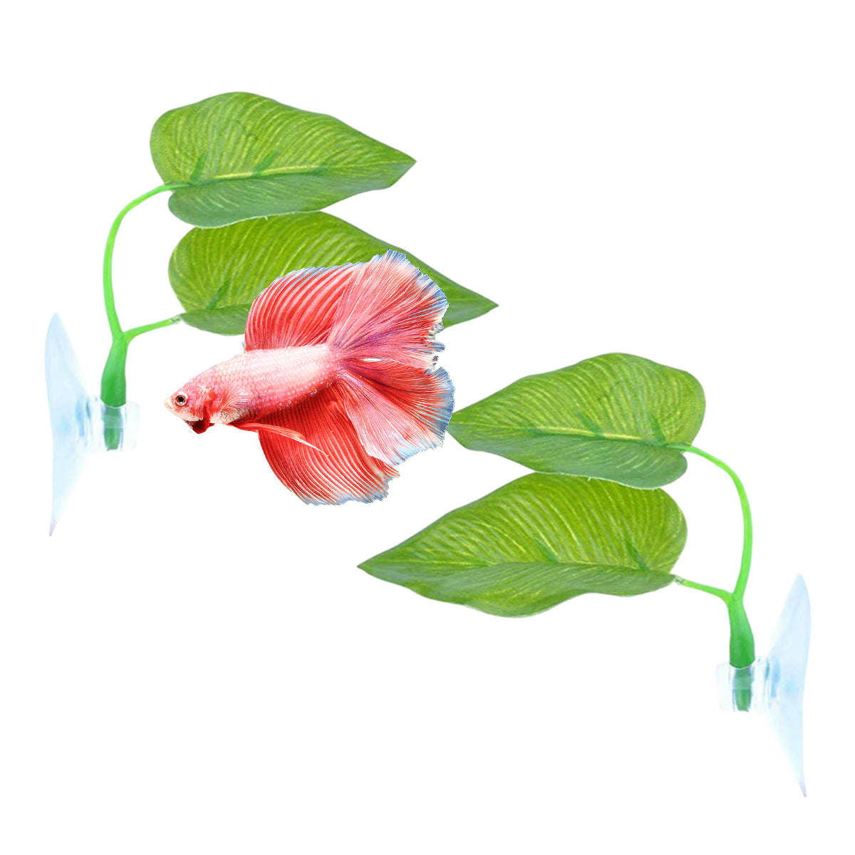 4pcs Artificial Betta Fish Leaves - Aquarium Decoration