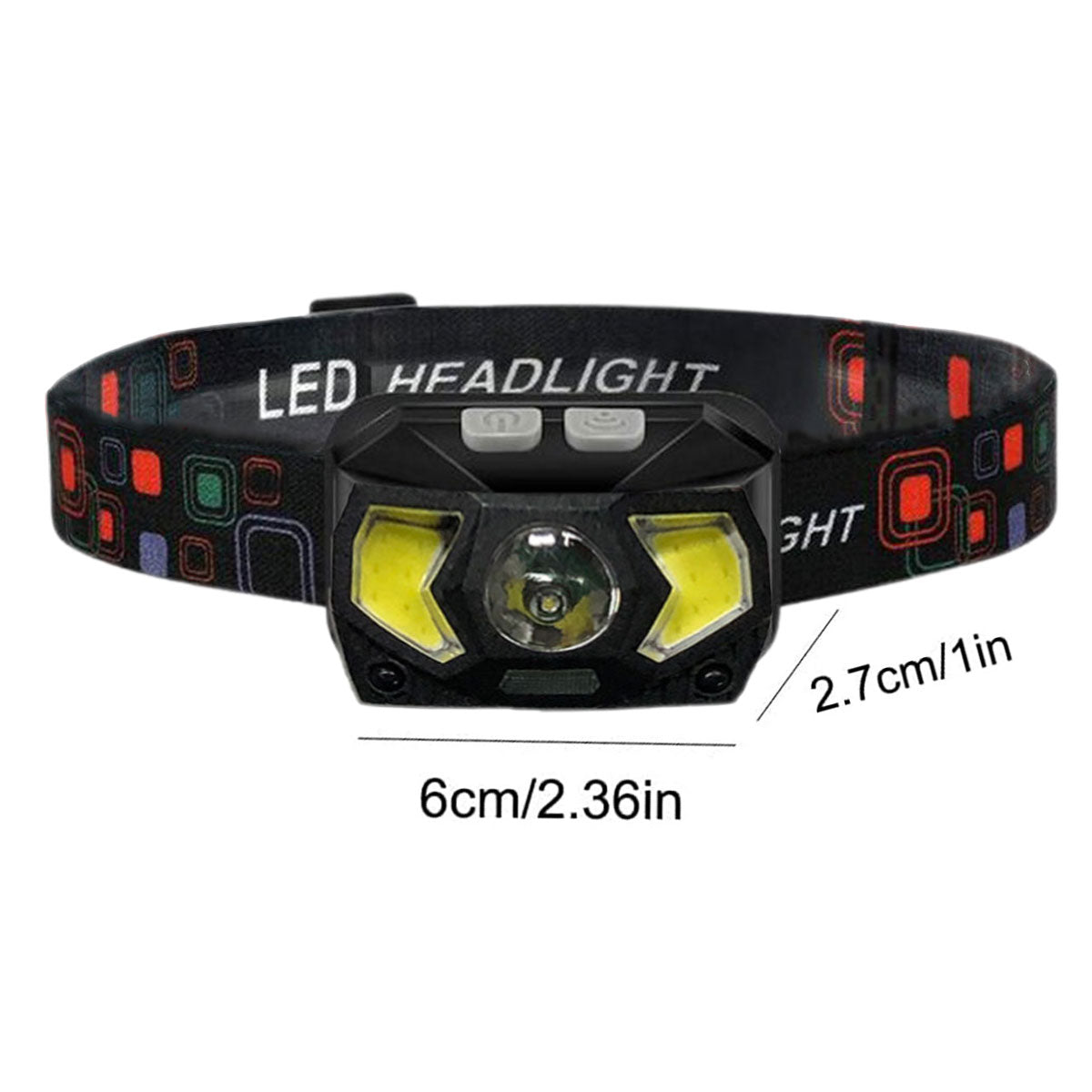 Focusable LED Headlamp 7 Mode Waterproof Outdoor Headlight