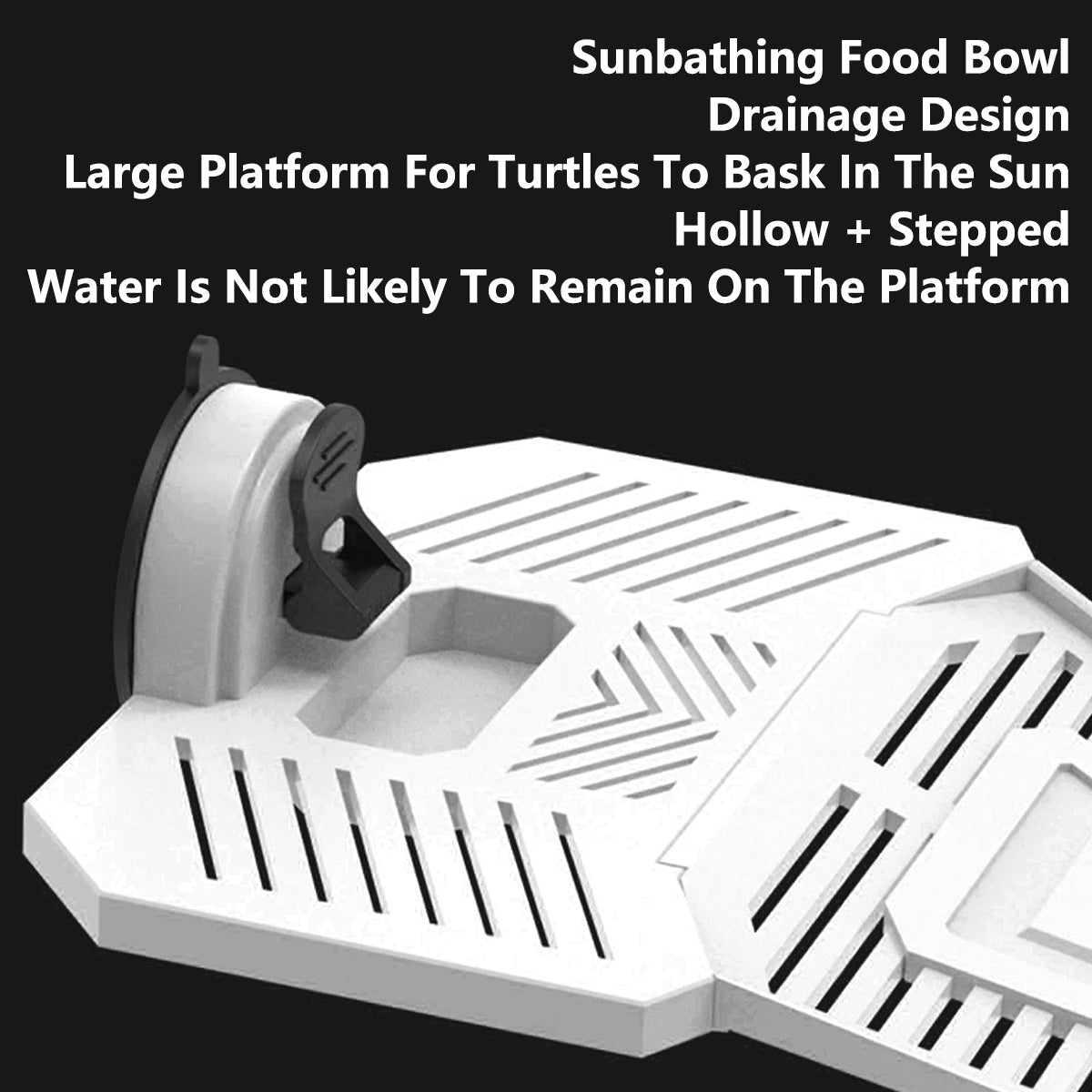Tortoise Drying Platform Detachable Turtle Basking Ramp With Suction Cups