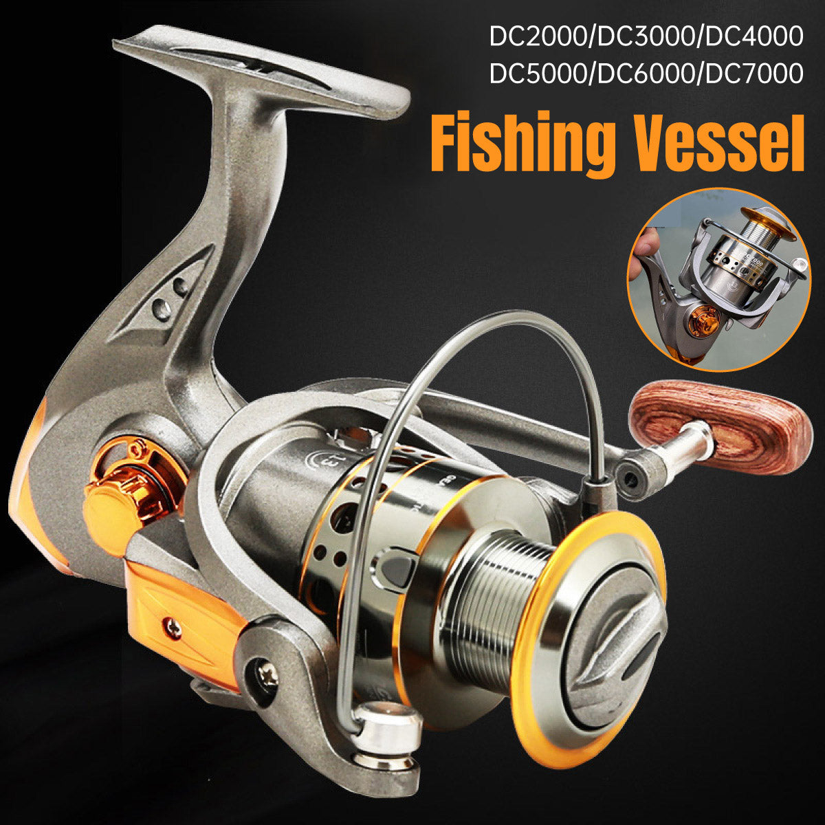 All-Metal Spinning Fishing Reel with CNC Wire Cup