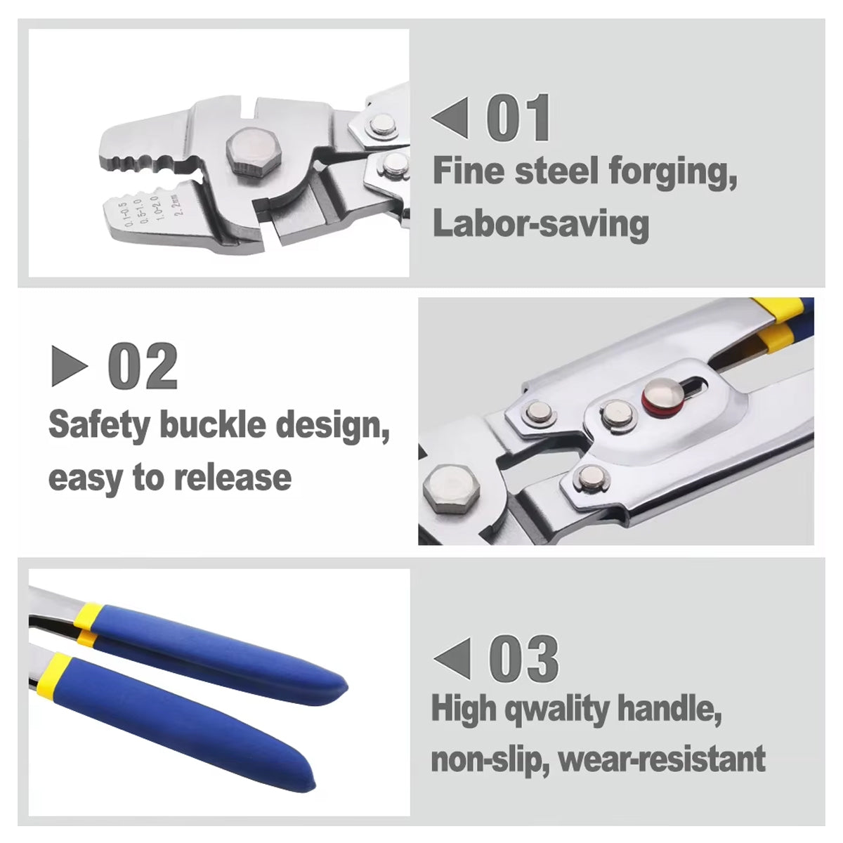 8-shaped Wire Rope Crimping Tool Pliers Swaging Swager Crimper Loop Sleeve