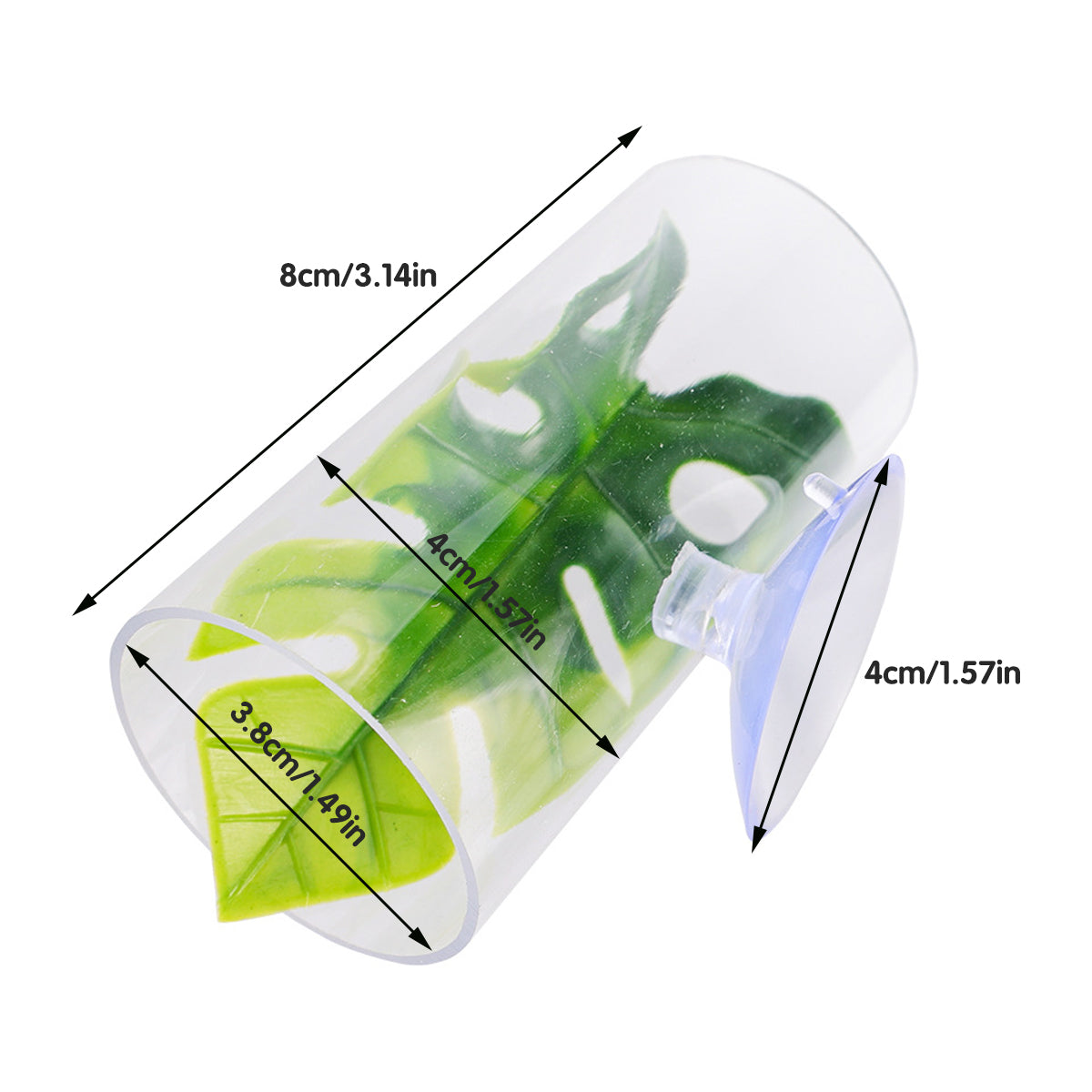 Acrylic Betta Fish Nest Leaf Shrimp Hide Pipe Aquarium Rest Breeding Tank Decor