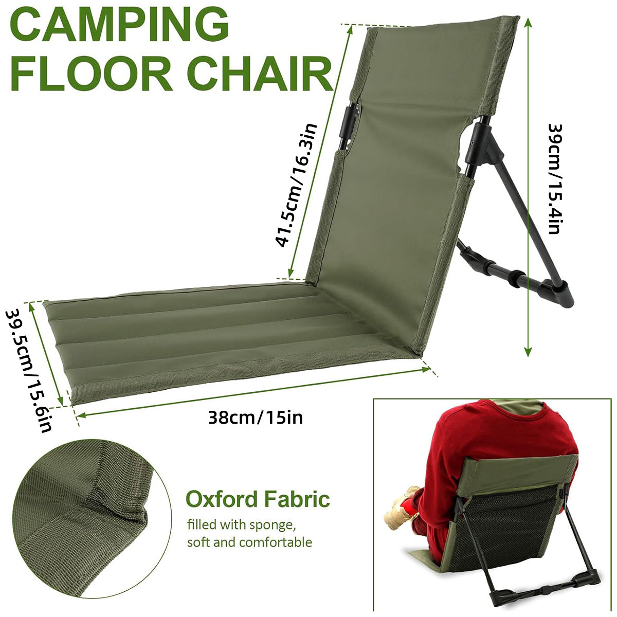 Portable Folding Camping Chair with Backrest Support Outdoor Gear