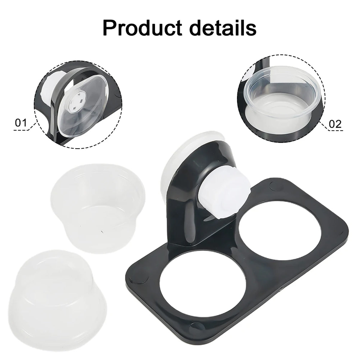 Dual Reptile Food And Water Bowl With Mounting Options