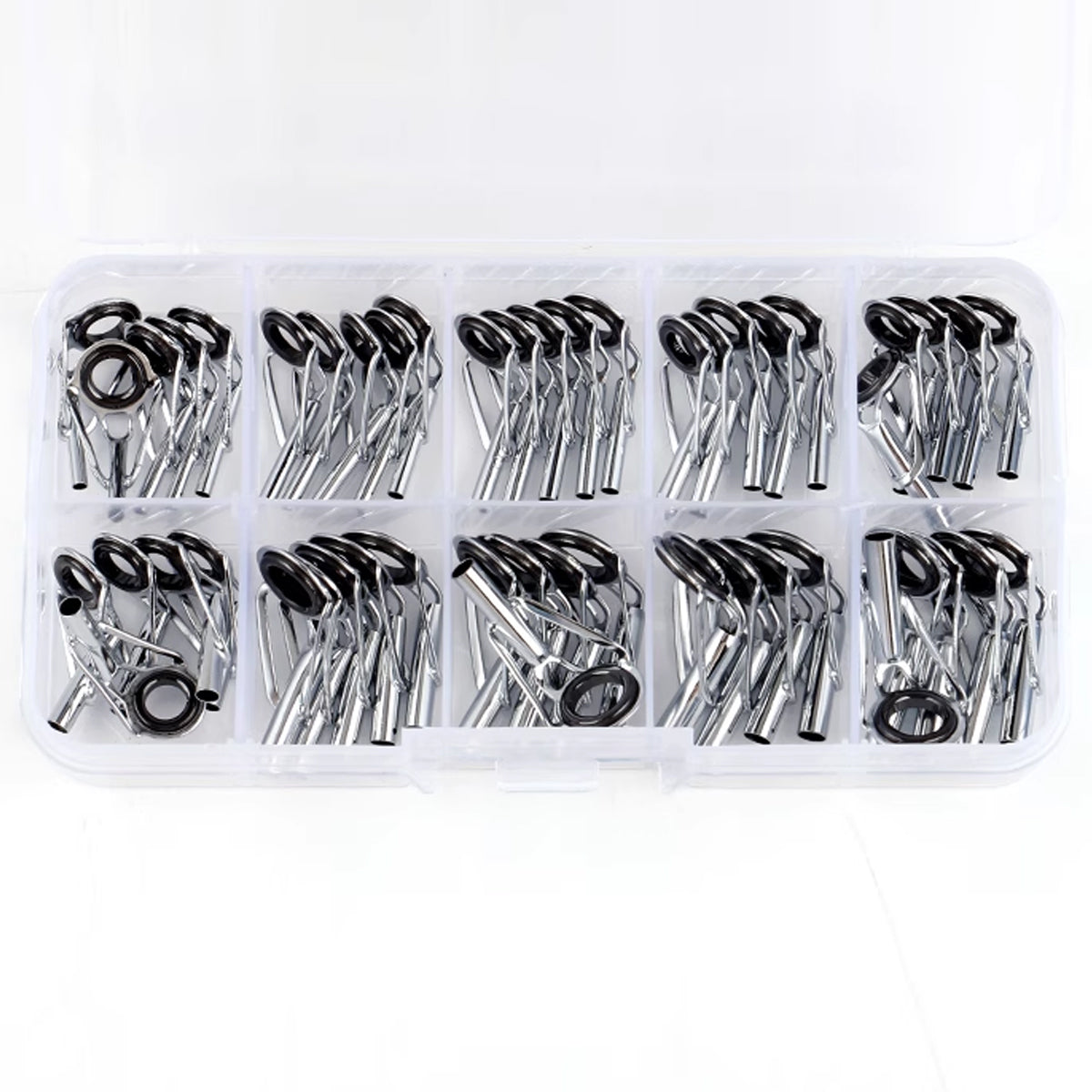 Fishing Rod Guide Tip Repair Kit 50pcs Stainless Steel Ceramic