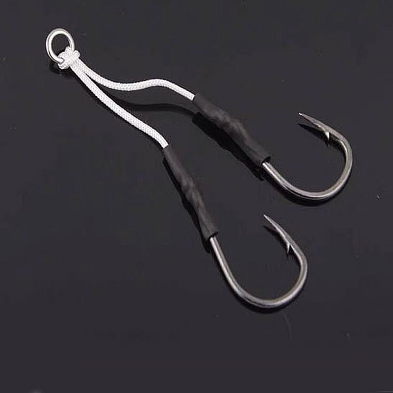4PCS Twin Assist Jig Hooks for Micro & Slow Pitch Jigs