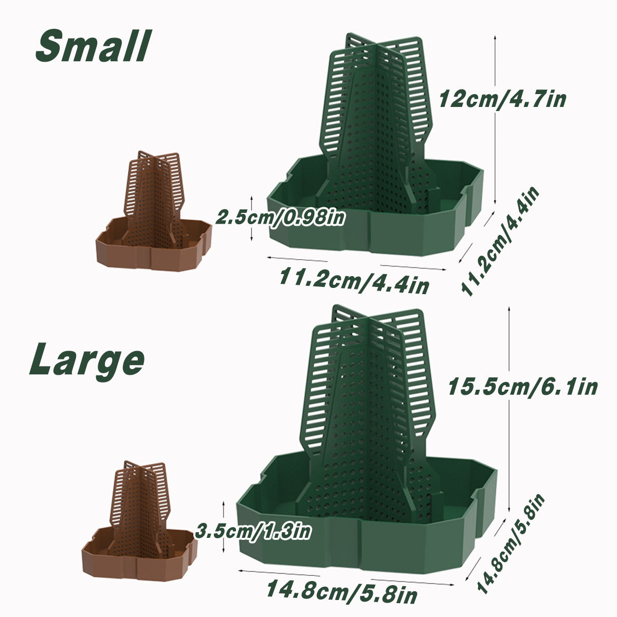Reptile Feeding Basin Anti-Escape Cricket Feeder Bowl For Frogs & Small Pets