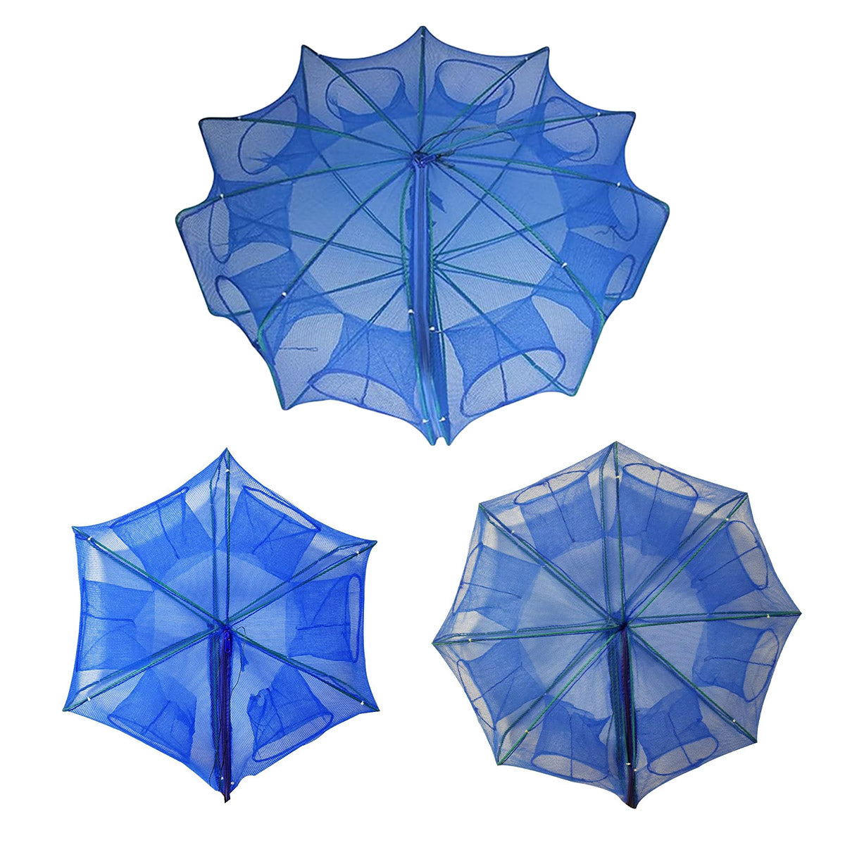 Foldable Fishing Net Trap with 6 8 10 Holes