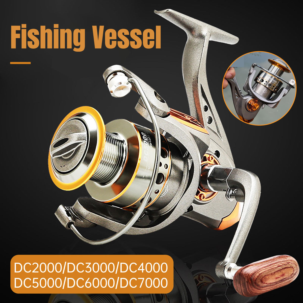All-Metal Spinning Fishing Reel with CNC Wire Cup