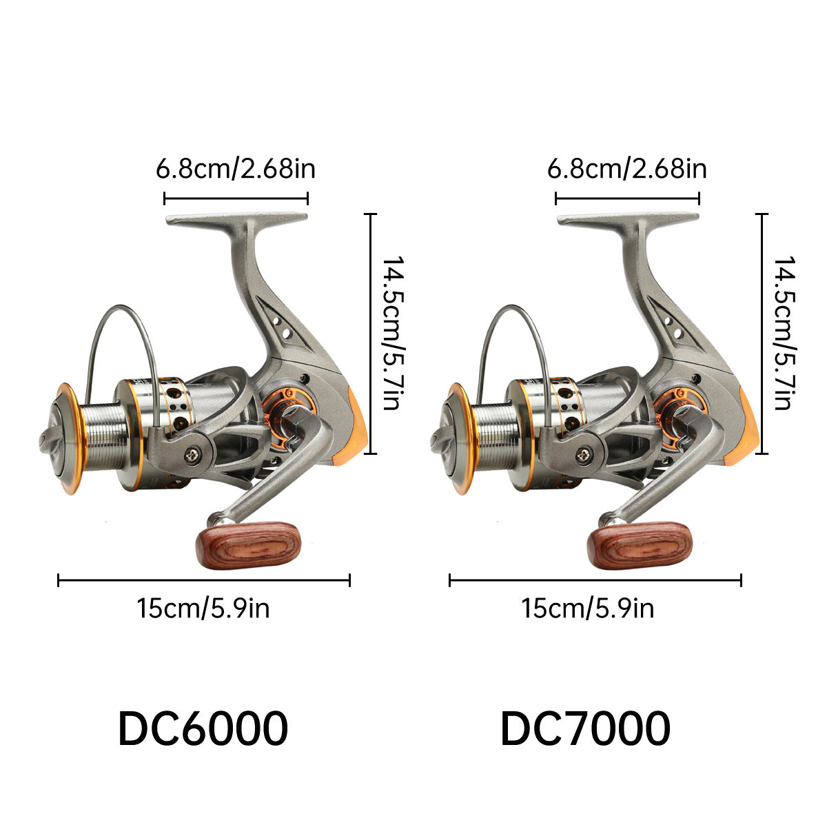 All-Metal Spinning Fishing Reel with CNC Wire Cup