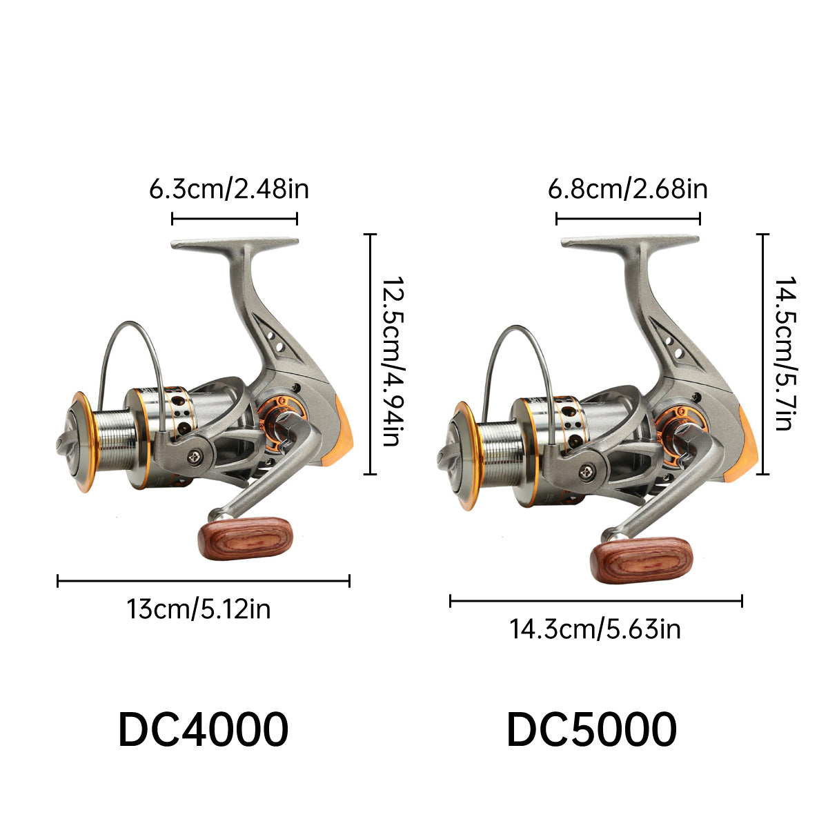 All-Metal Spinning Fishing Reel with CNC Wire Cup