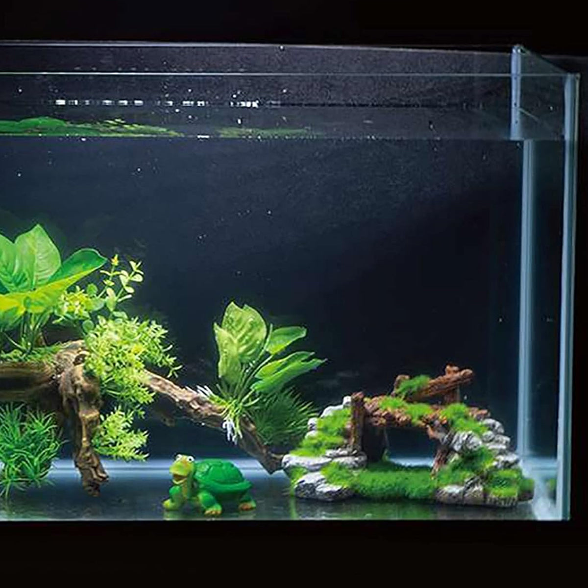 Resin Moss Bridge Decoration Aquarium Ornament For Fish & Turtle Tanks