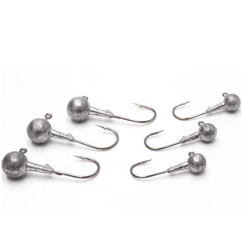 20PCS Jig Heads Hooks Chemically Sharpened Fishing Tackle