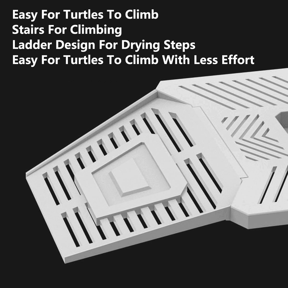 Tortoise Drying Platform Detachable Turtle Basking Ramp With Suction Cups